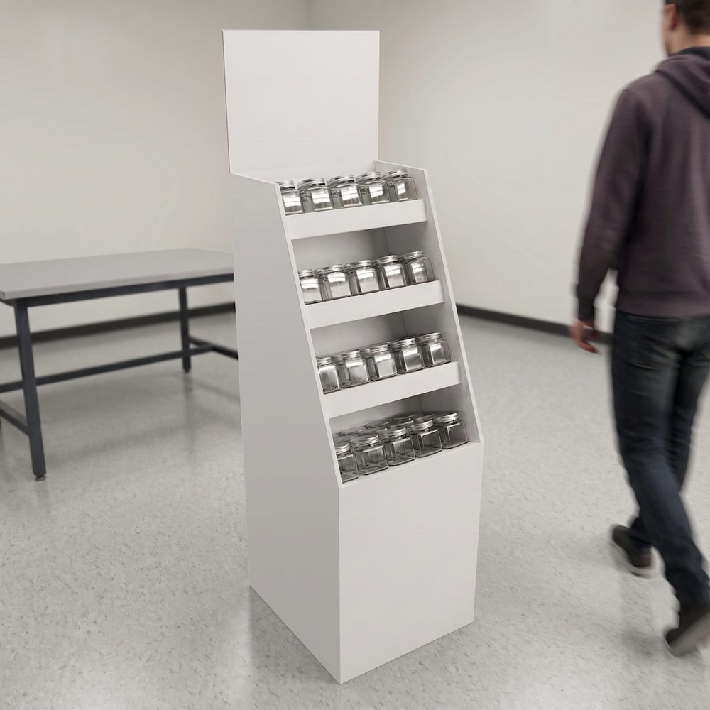 Blank structural sample of a temporary display