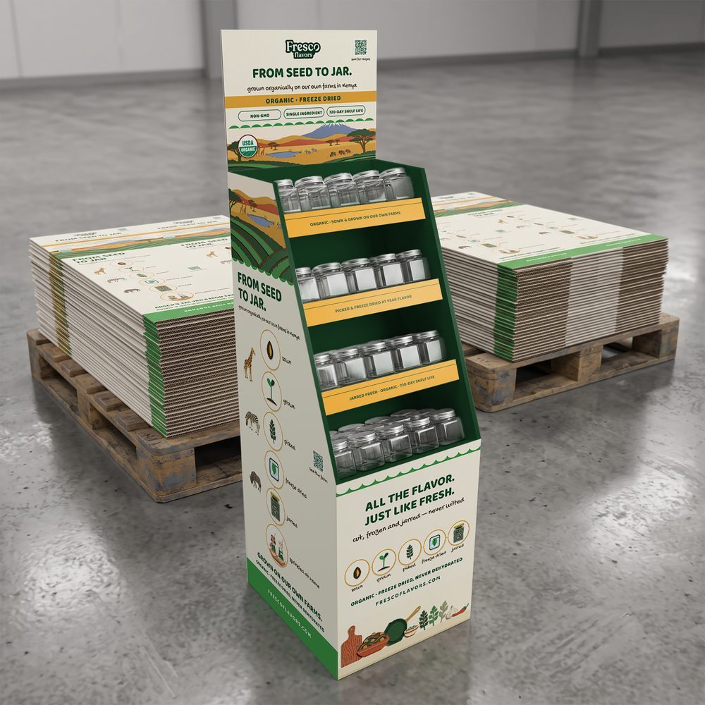 Production sample of a printed POP display